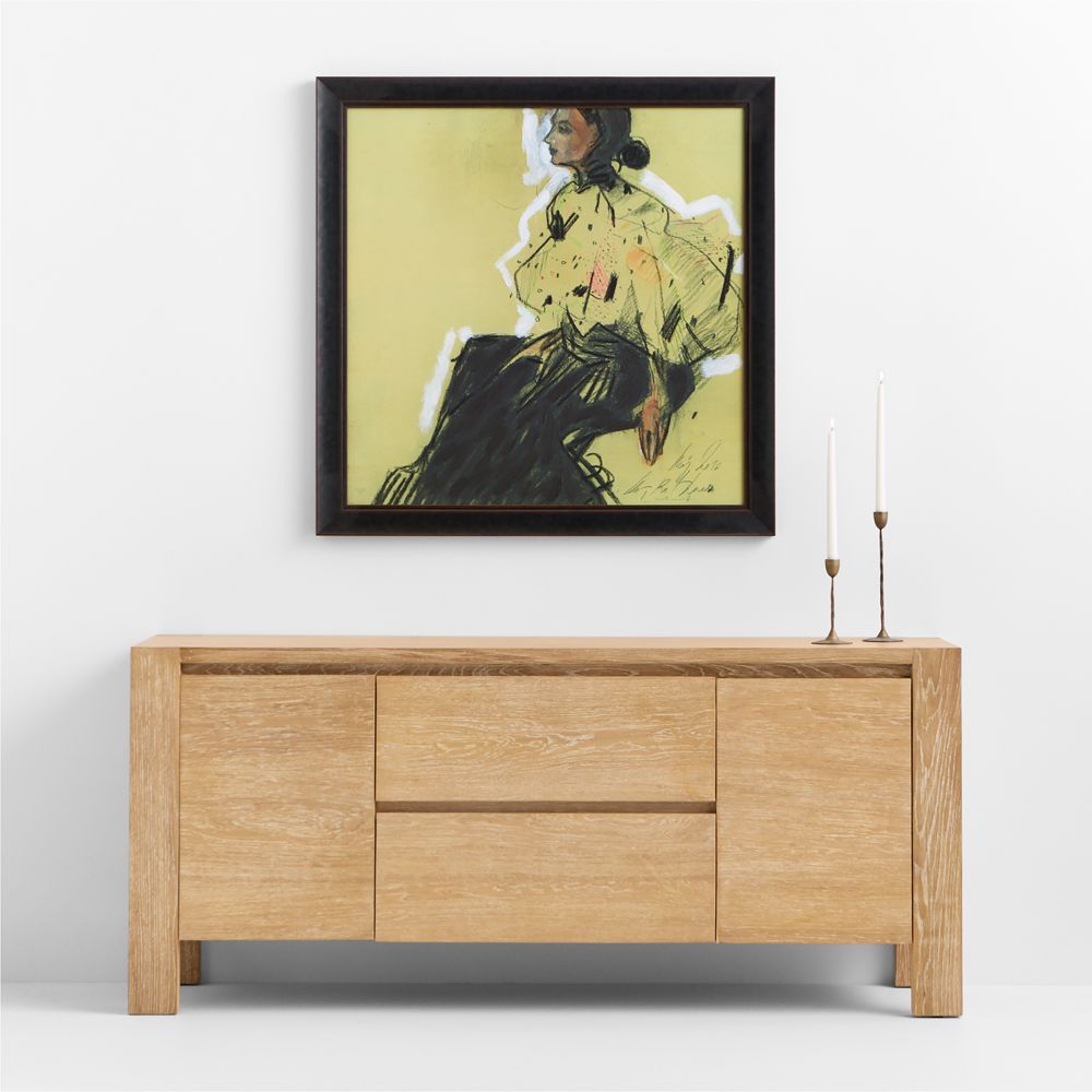 "Hommage Ren Gruau III" by Ute Rathmann 40" x 40" Framed Wall Art Print