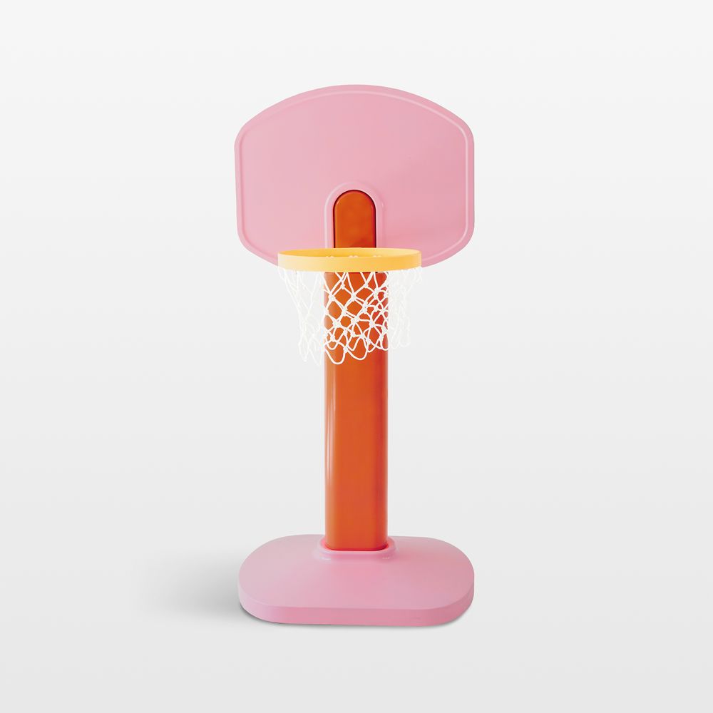 Smol Pink and Orange Kids Basketball Hoop