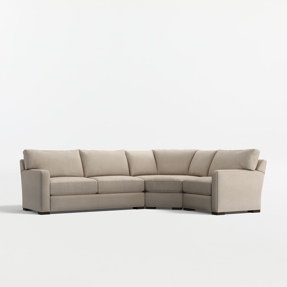 Axis Classic 3-Piece L-Shaped Wedge Sectional Sofa
