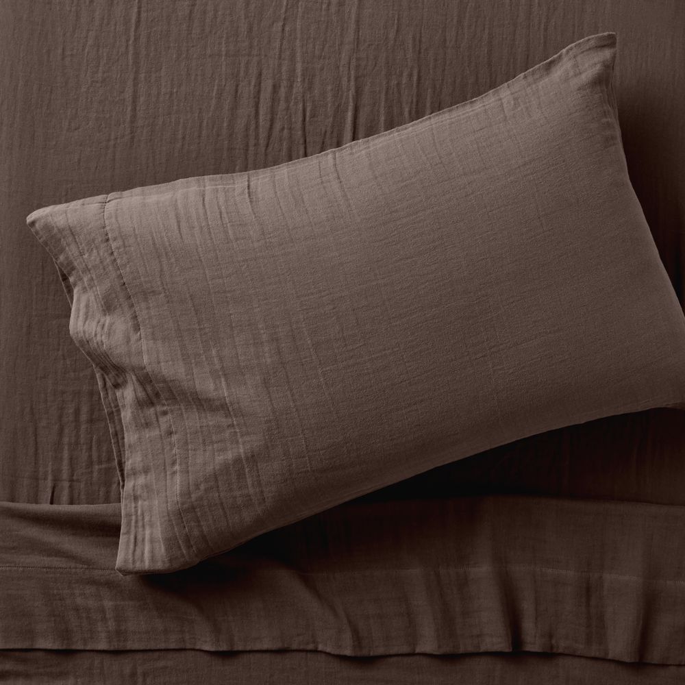 Supersoft Cacao Brown 100% Organic Cotton Gauze Kids Sheet Set