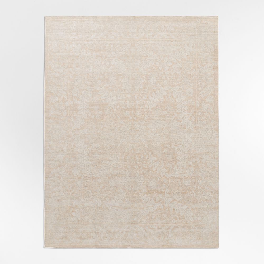 Winson Wool Blend Traditional Handwoven Beige Rug
