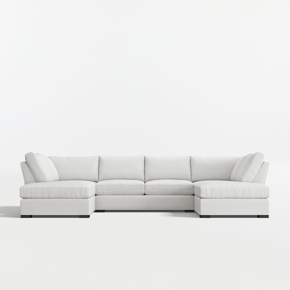 Axis 3-Piece U-Shaped Sectional Sofa with Double Corner Bumper