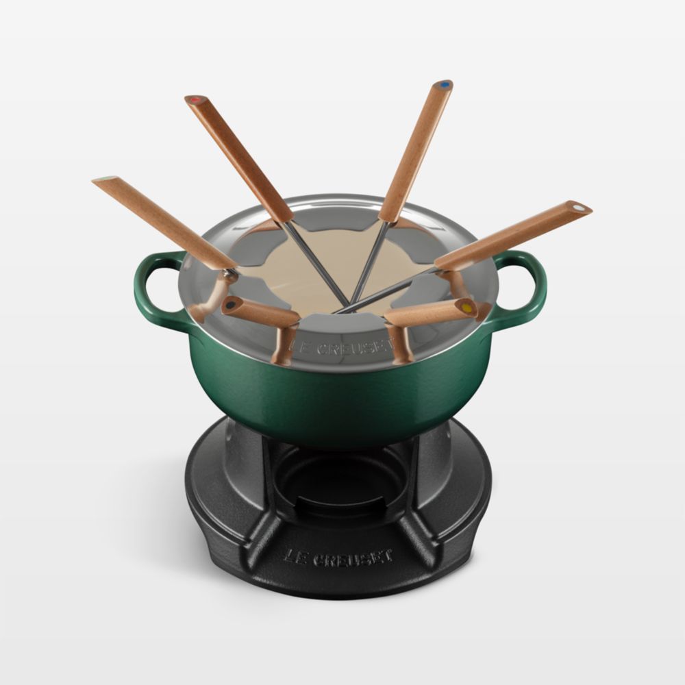 Le Creuset Signature 2.5-Qt. Artichaut Enameled Cast Fondue Set