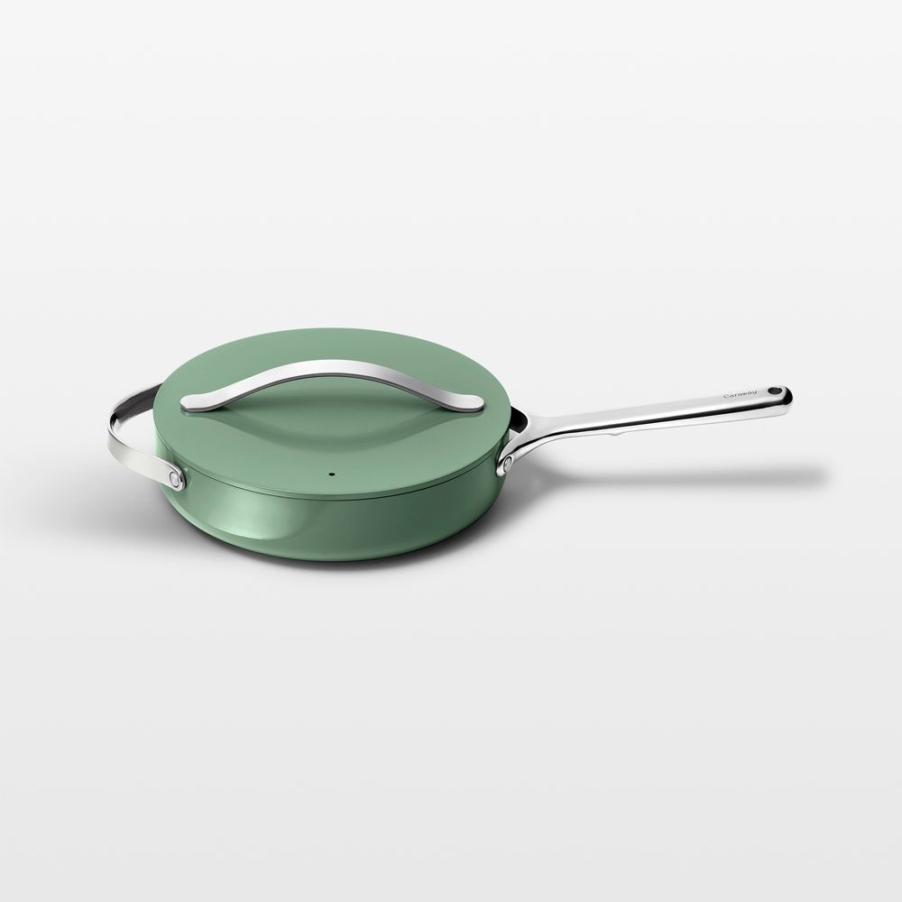 Caraway Sage Ceramic Nonstick 3-Qt. Saute Pan