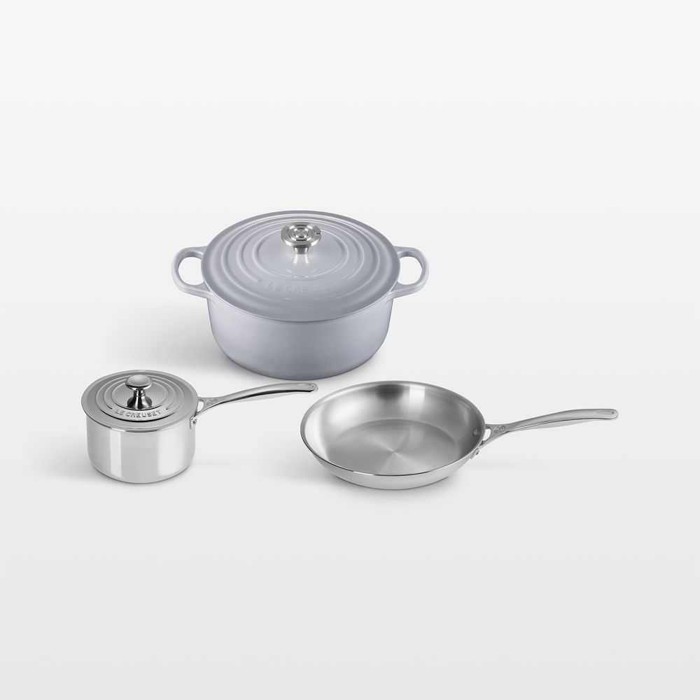 Le Creuset Signature Chateau Enameled Cast Iron and Stainless Steel 5-Piece Cookware Set