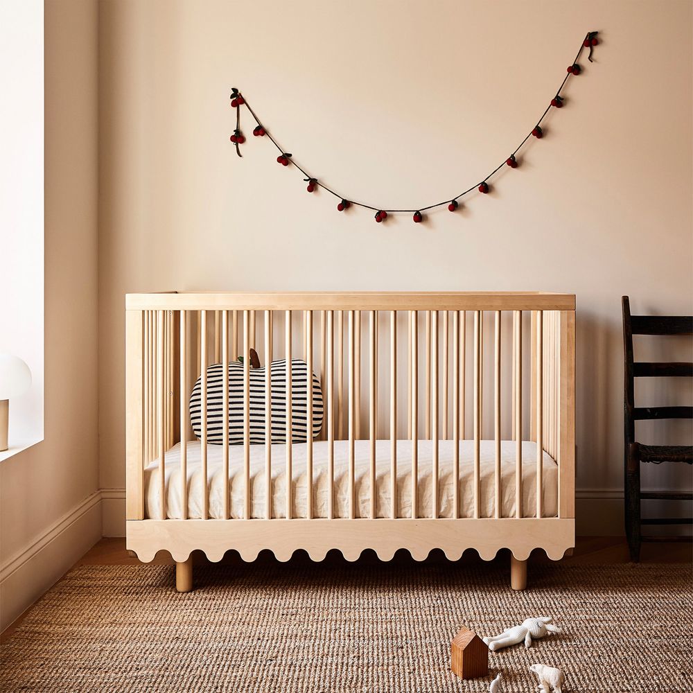 Oeuf Moss Natural Birch Wood Convertible Crib