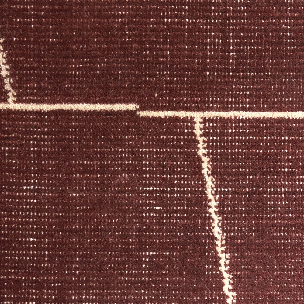 Teramo Performance Handwoven Abstract Burgundy Rug Swatch 12"x18"