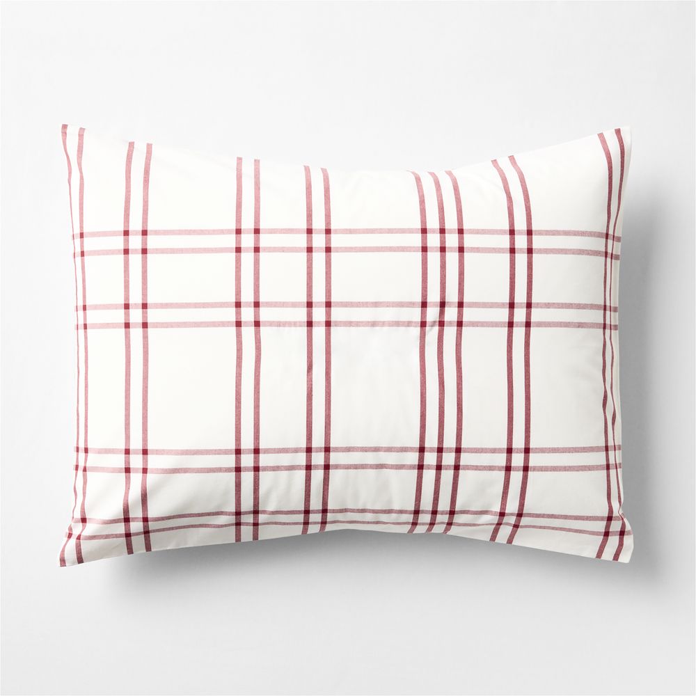 Stax Luminous Red 100% Organic Cotton Kids Pillow Sham