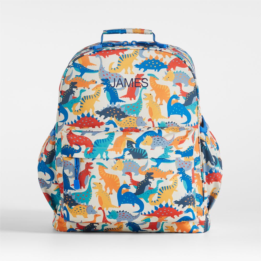 Dino Party Large Kids Backpack with Side Pockets
