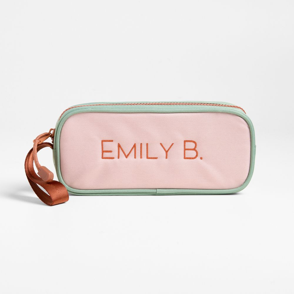 Pink and Mint Green Colorblock Soft Kids Pencil Case