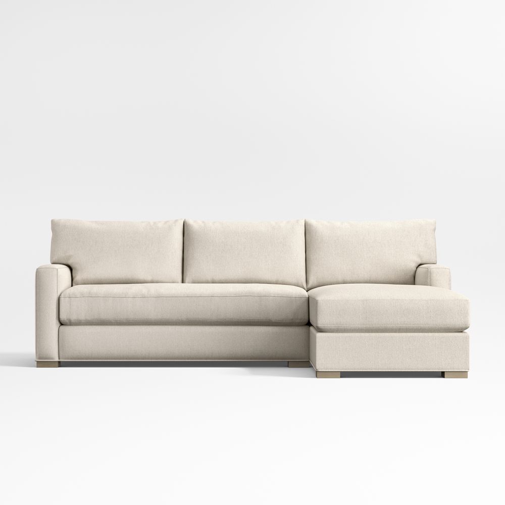 Axis Classic 2-Piece Bench Sectional Sofa with Chaise Lounge