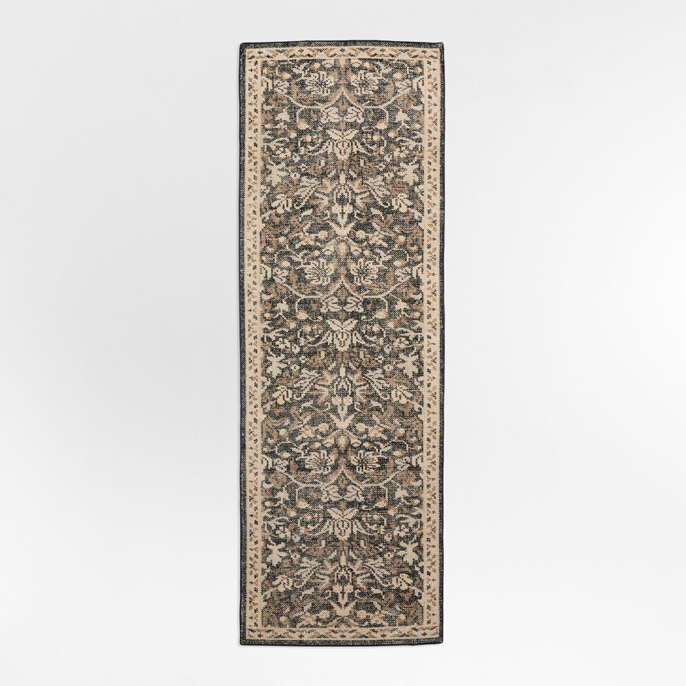 Ennis Performance Traditional Handknotted Deep Brown Runner Rug 2'10"x9'