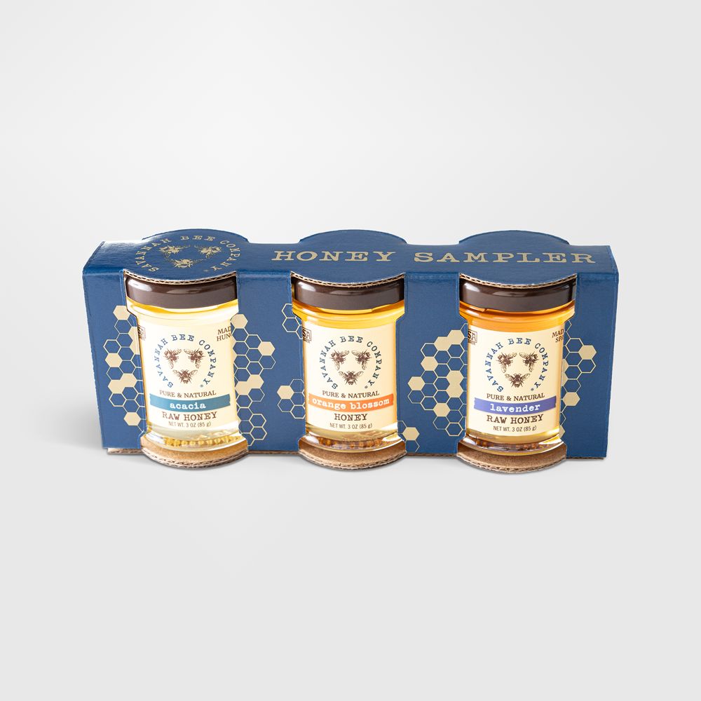 Savannah Bee Co. 3-Jar Artisanal Honey Sampler