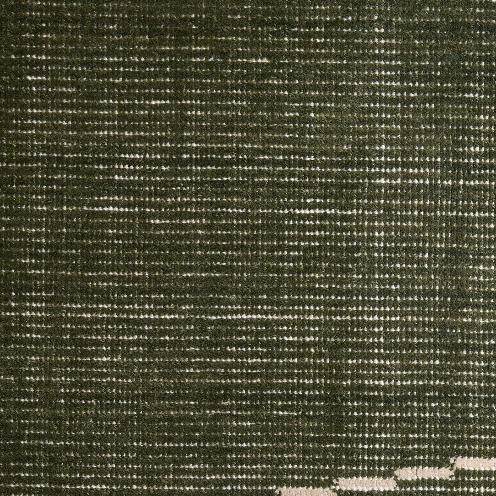 Teramo Performance Handwoven Abstract Dark Green Rug Swatch 12"x18"