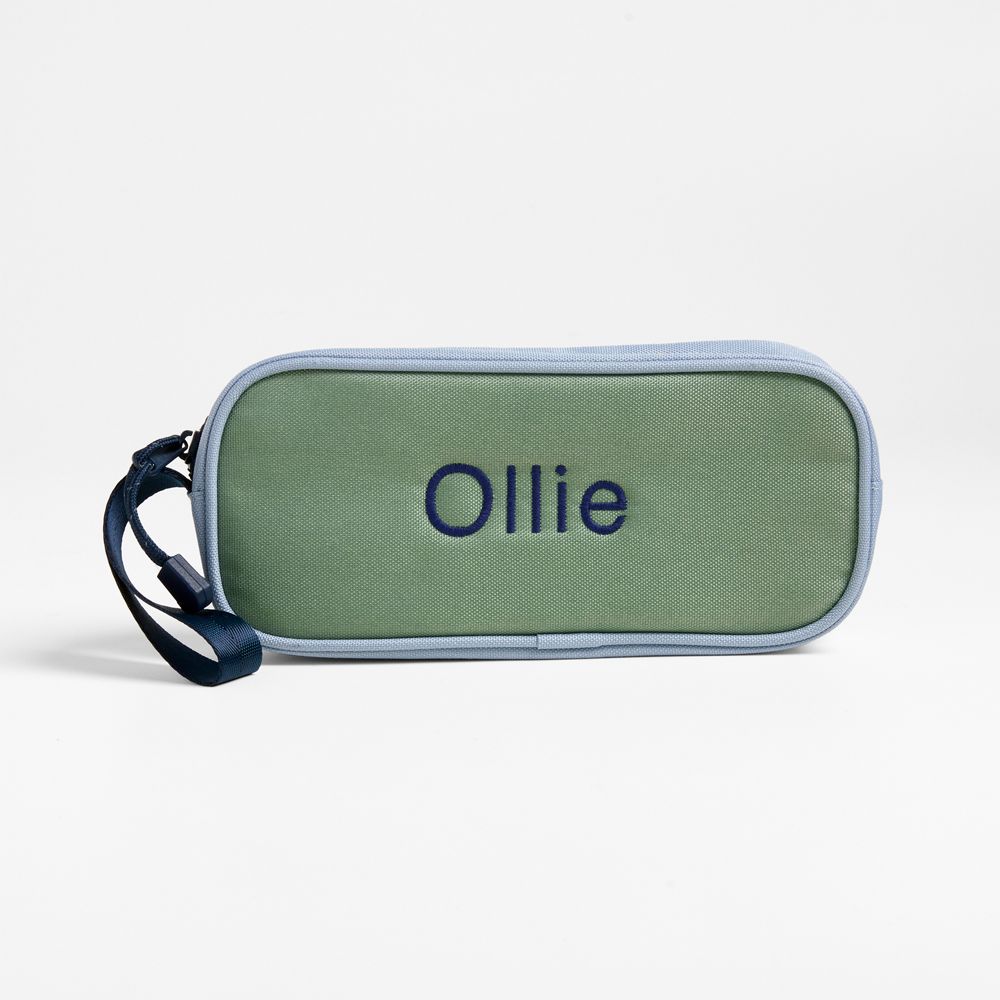 Green and Blue Colorblock Kids Pencil Case