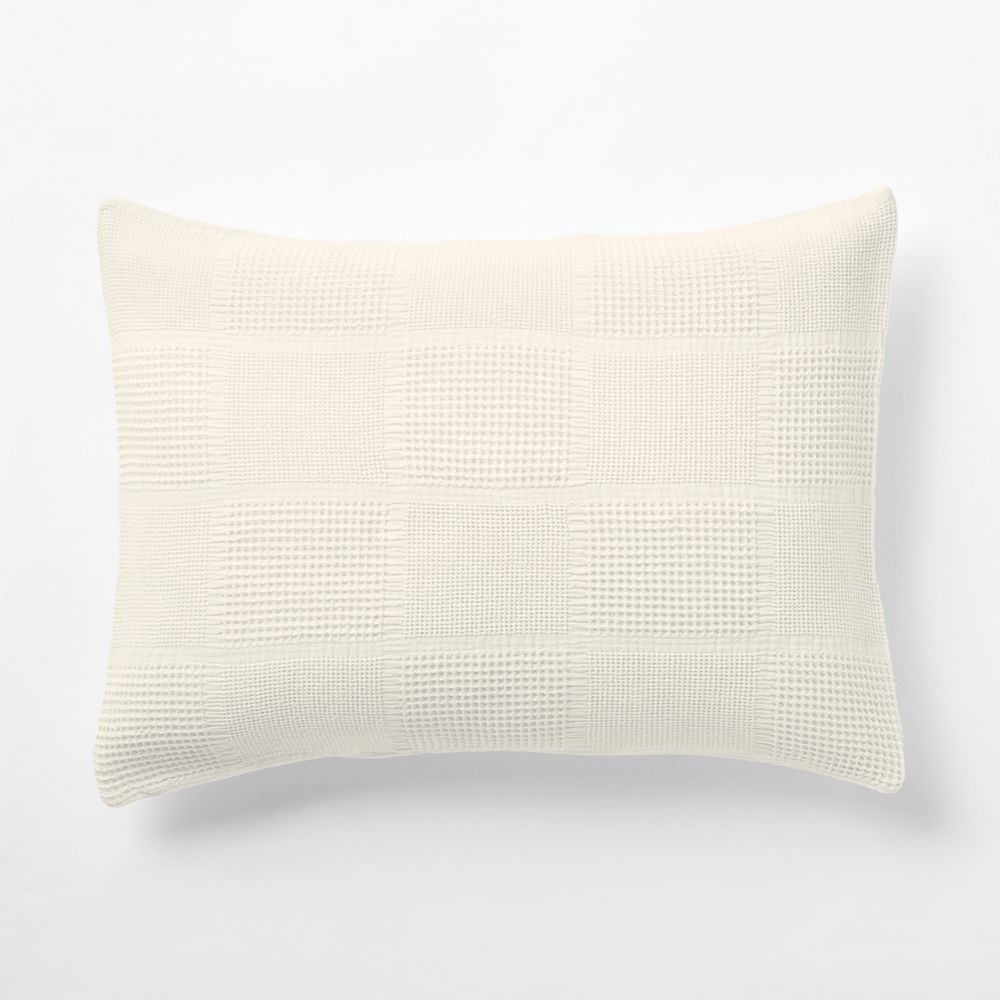 Scoop Arctic Ivory Checkered Organic Cotton Kids Pillow Sham