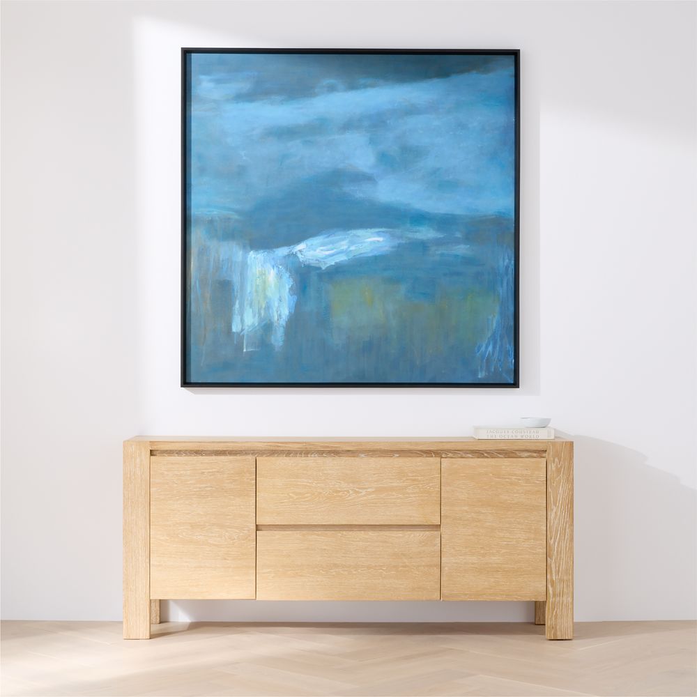 "Blueprint" by Huda Hashim 54" x 54" Framed Wall Art Print