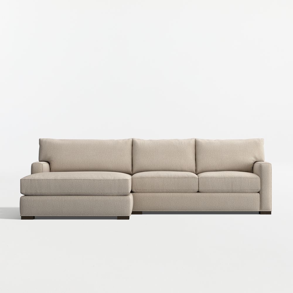 Axis Classic 2-Piece Sectional Sofa with Extra Wide Chaise Lounge