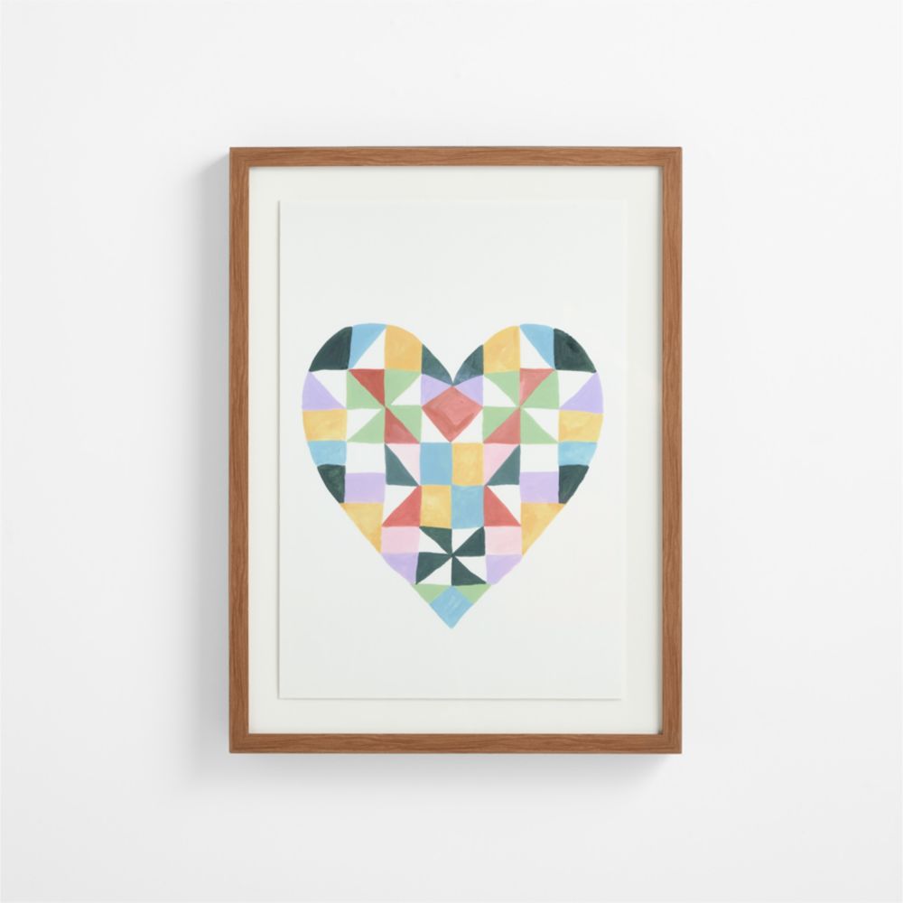 Patchwork Heart by Gemma Koomen Framed Wall Art Print