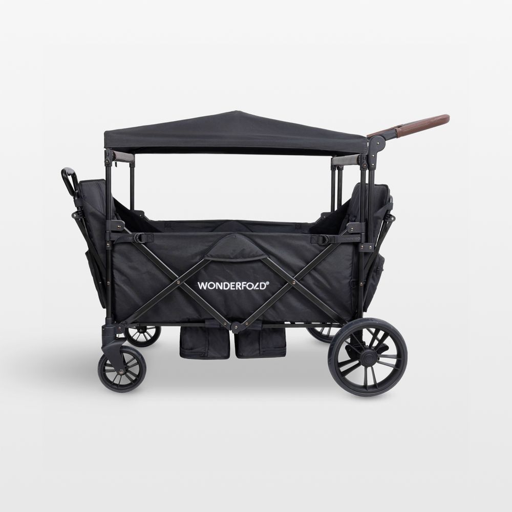 Wonderfold X4R Black 4 Seater Kids Stroller Wagon