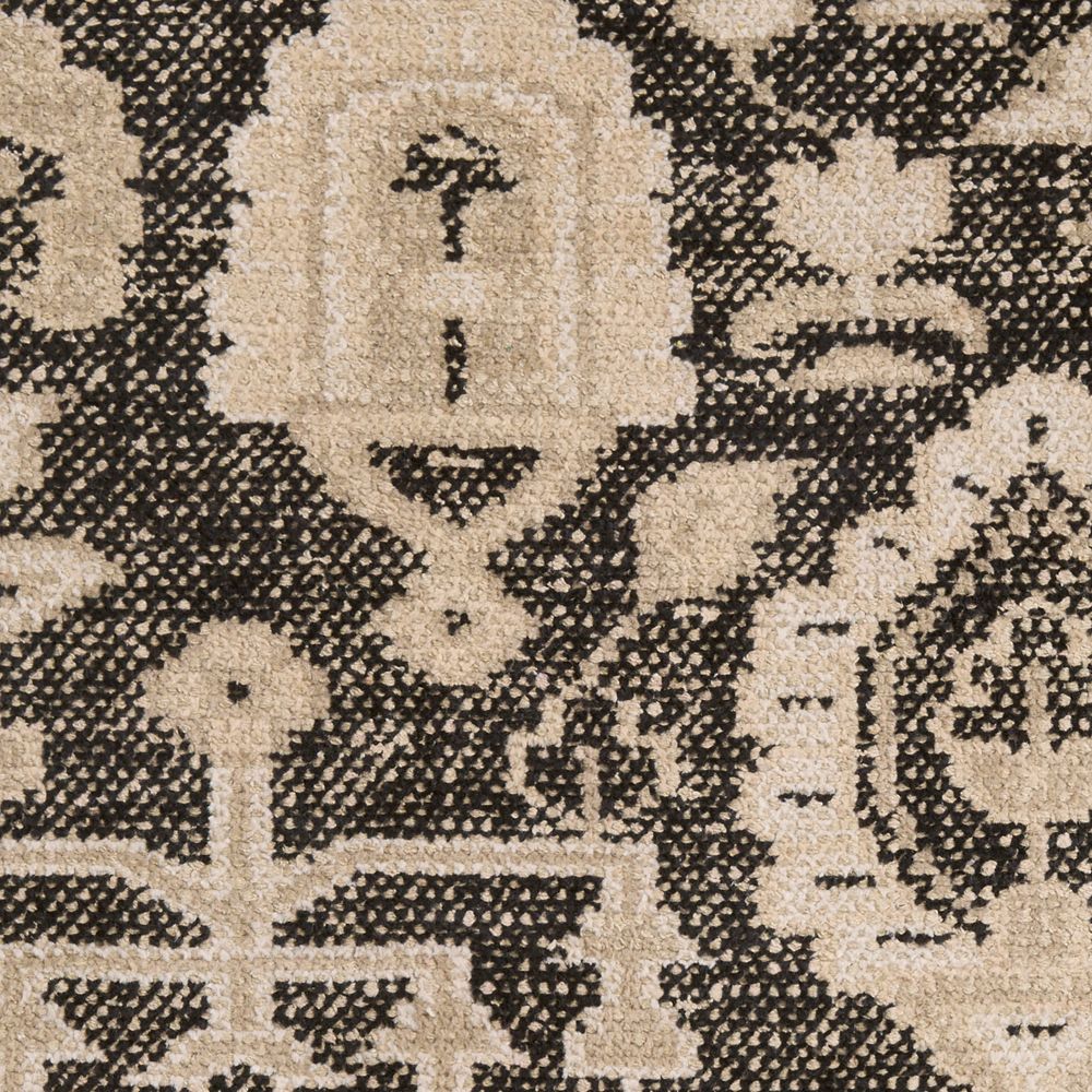 Combe Wool Traditional Handknotted Deep Brown Rug Swatch 12"x18"