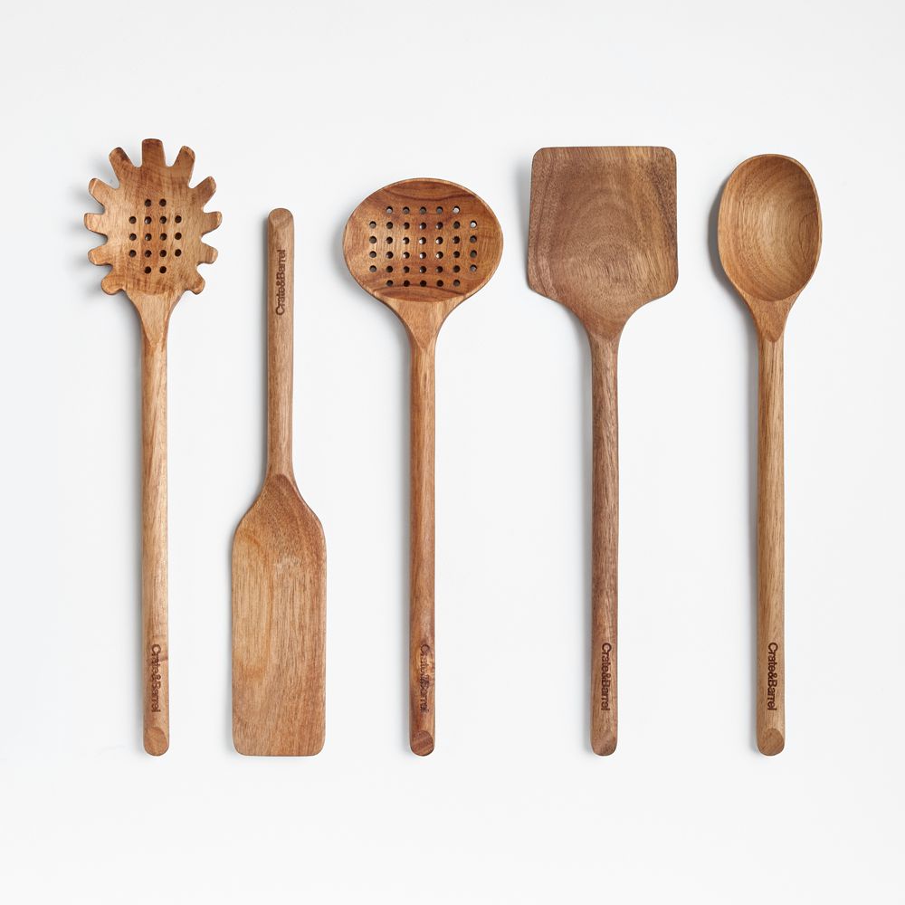 Crate & Barrel Acacia Wood Utensils