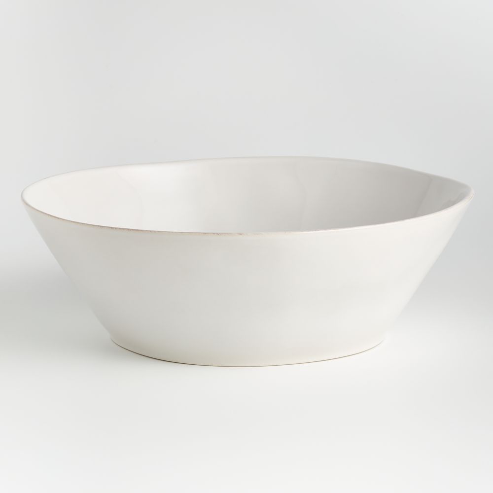 Marin White Large Stoneware Serving Bowl