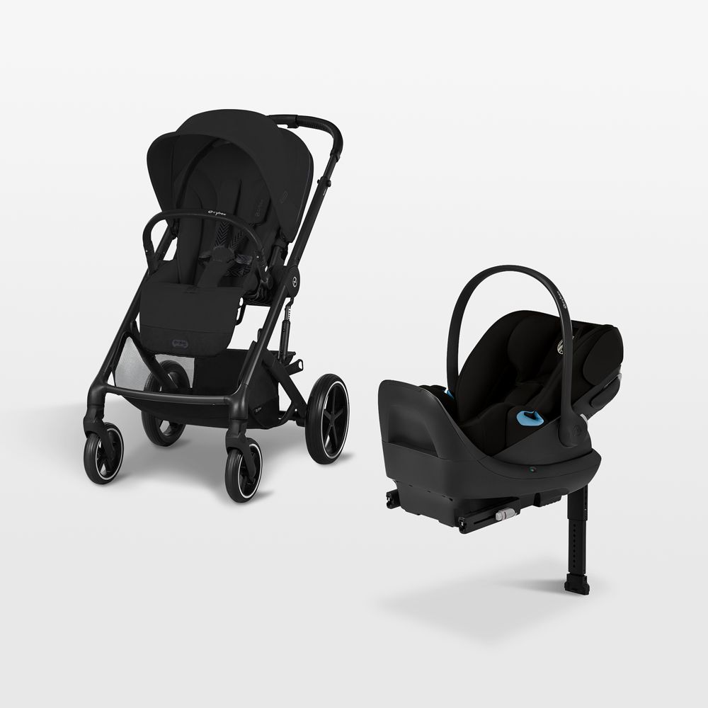 Cybex Balios S Lux Moon Black All Terrain Baby Stroller + Cloud G Pro Travel System