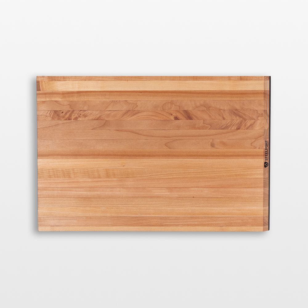 STEELPORT SteelCore 2-in-1 Maple Edge-Grain Cutting Board, 18"x12"
