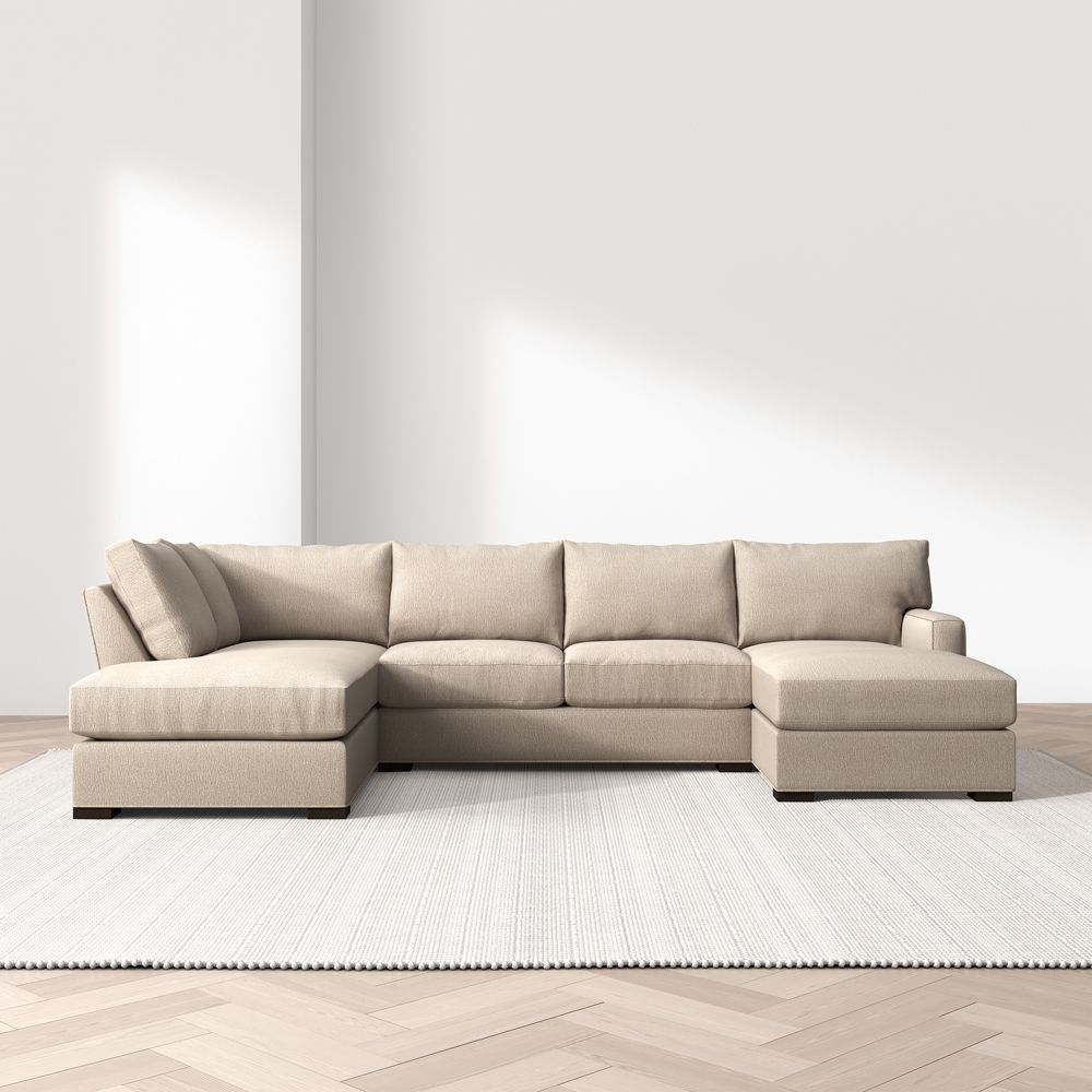 Axis Classic 3-Piece U-Shaped Sectional Sofa with Left-Arm Corner Bumper- Image 3