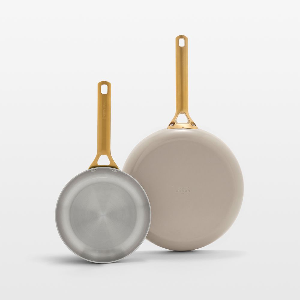 GreenPan Reserve Pro Macadamia Stainless Steel 10" and 12" Fry Pan Set