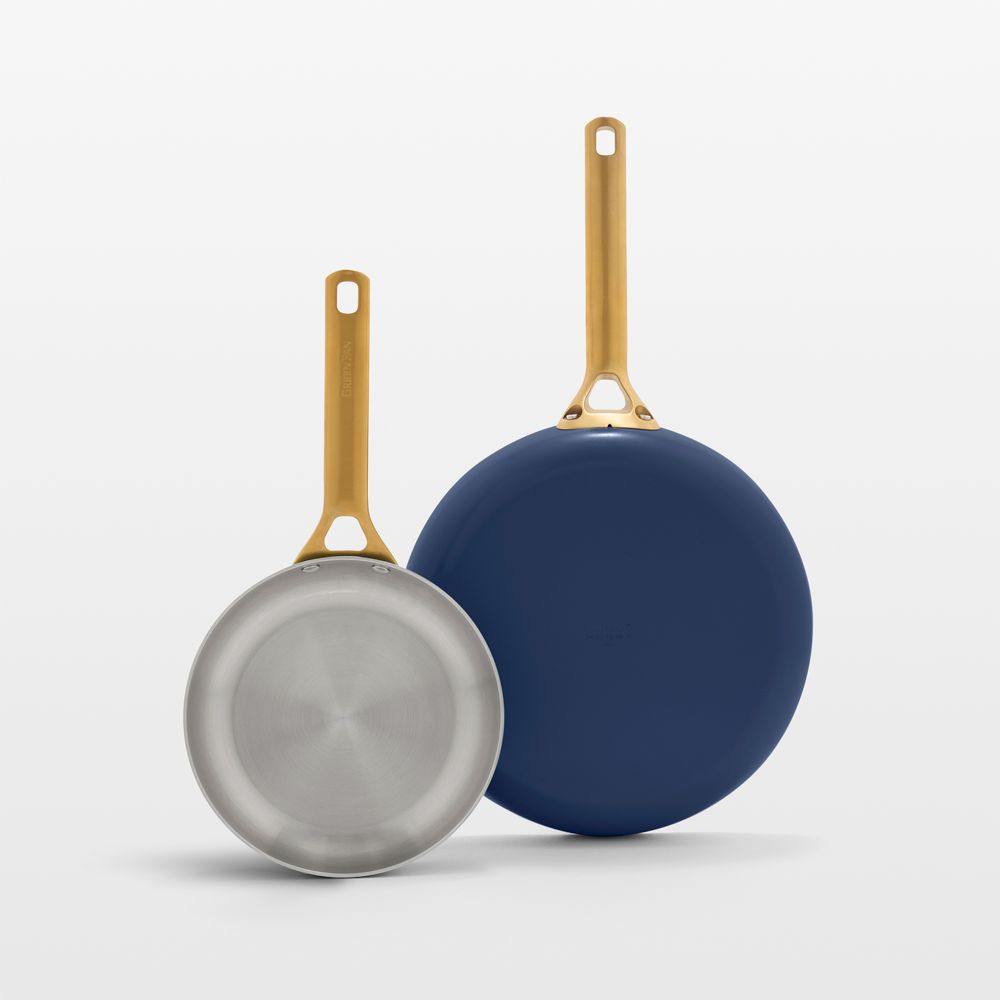 GreenPan Reserve Pro Oxford Blue Stainless Steel 10" and 12" Fry Pan Set