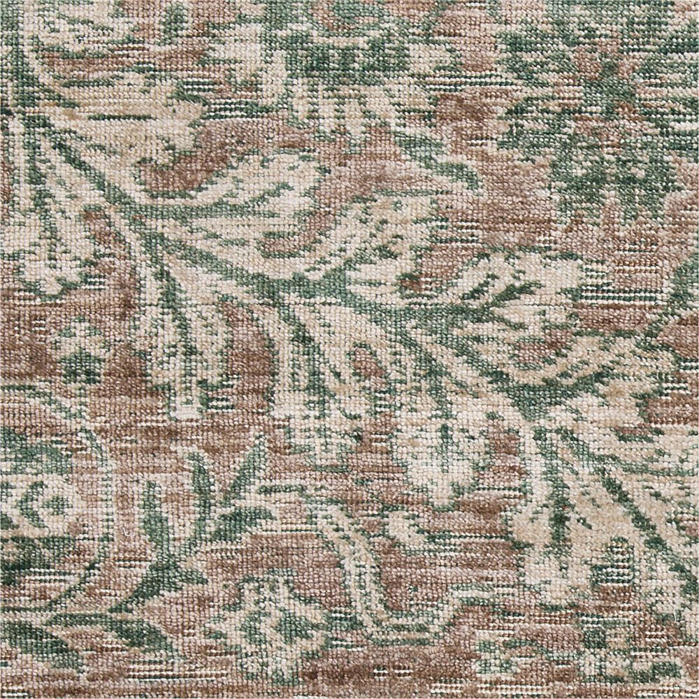 Winson Wool Blend Traditional Handwoven Earth Brown Rug Swatch 12"x18