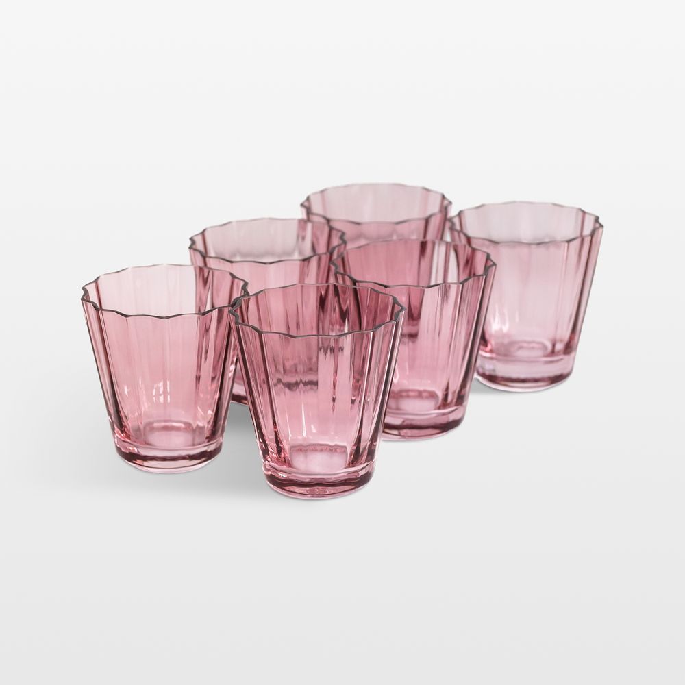 Estelle Rose Colored Sunday Low Balls, Set of 6