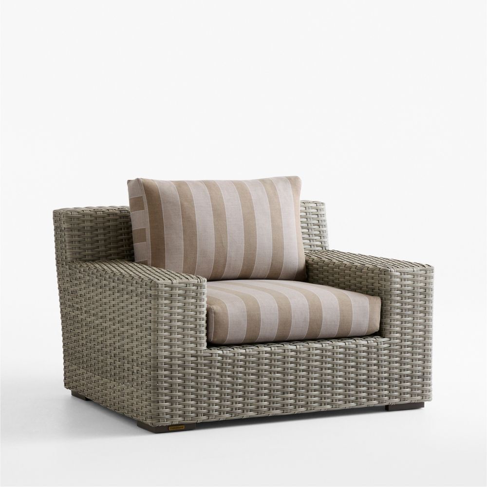 Abaco All-Weather Wicker Outdoor Lounge Chair with Sunbrella Cushions