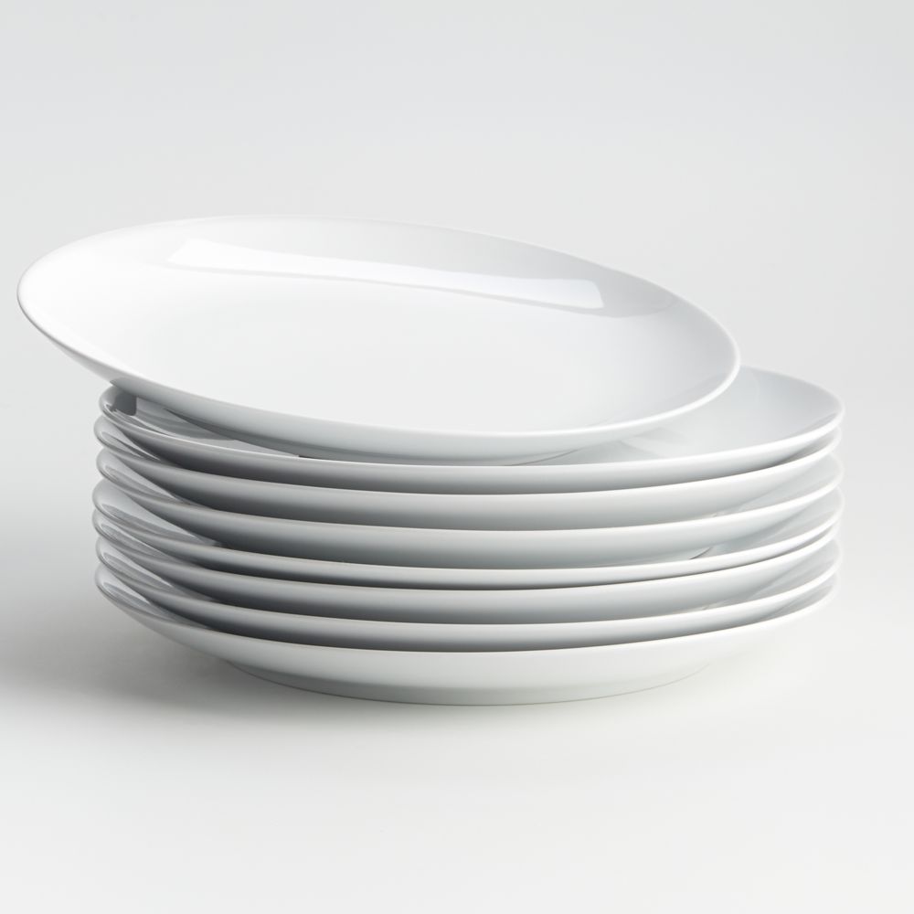 Aspen Porcelain Coupe Dinner Plates, Set of 8