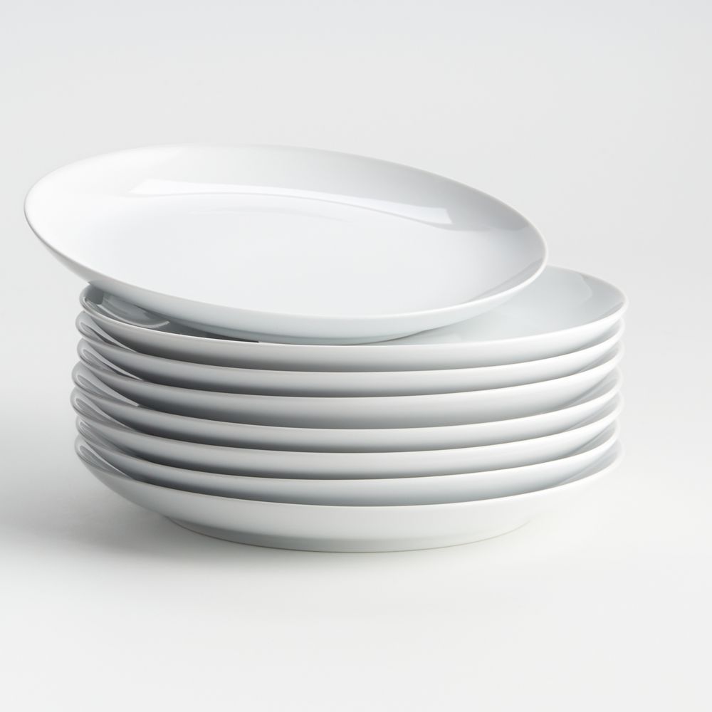 Aspen Porcelain Coupe Salad Plates, Set of 8