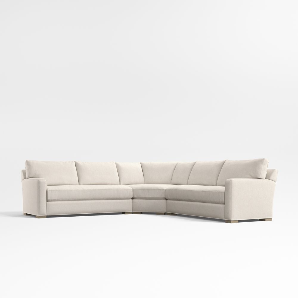 Axis Classic 3-Piece L-Shaped Wedge Bench Sectional Sofa