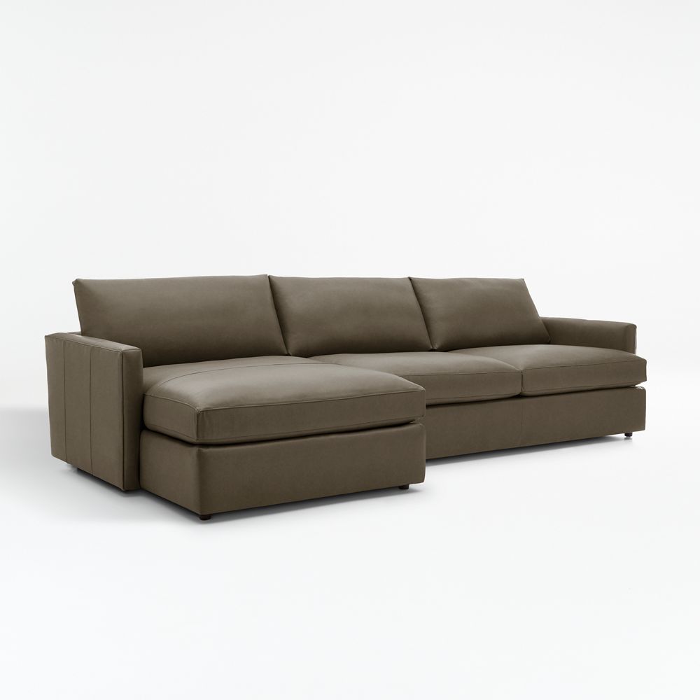 Lounge 2-Piece Leather Sectional Sofa with Chaise Lounge