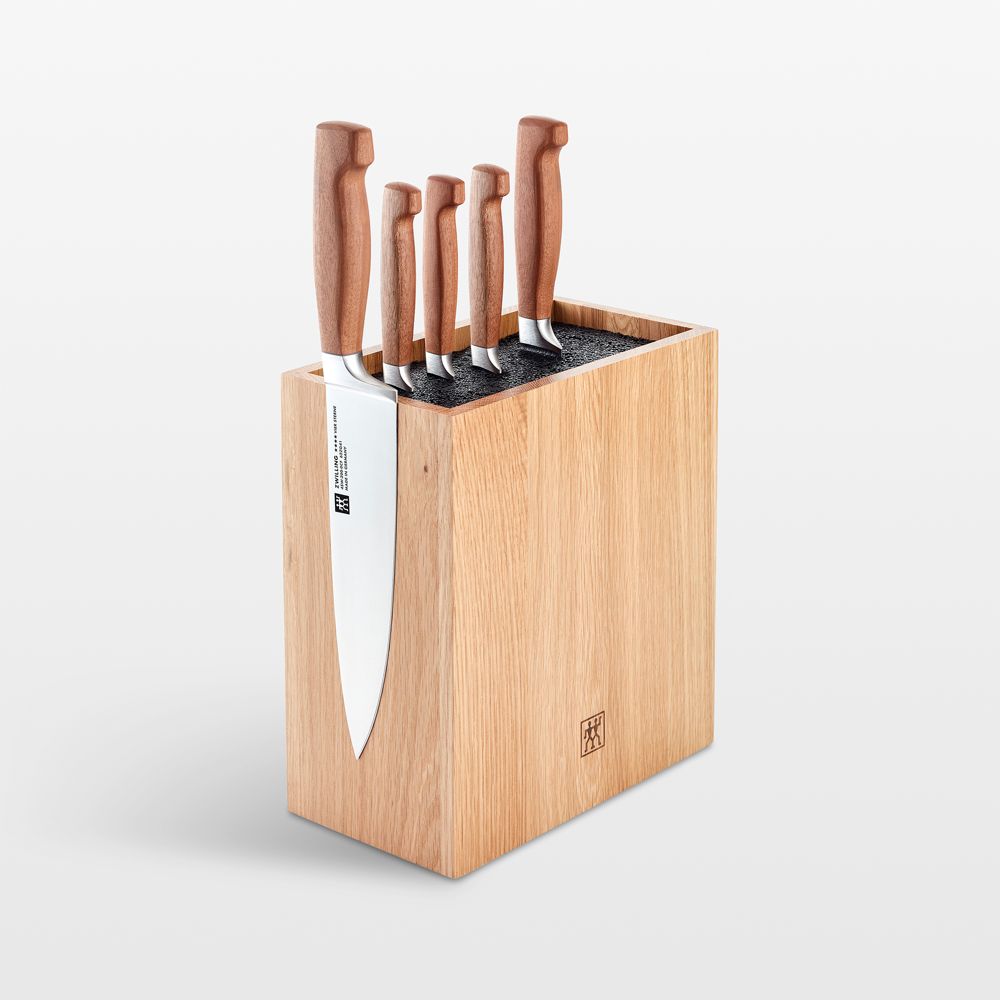 ZWILLING Four-Star 6-Piece Bamboo Bristle Knife Set