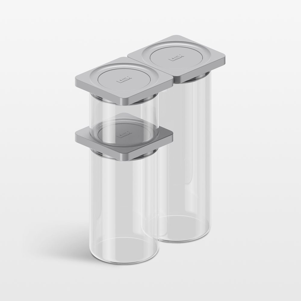 cliik Black Family Pack Press Glass Canisters