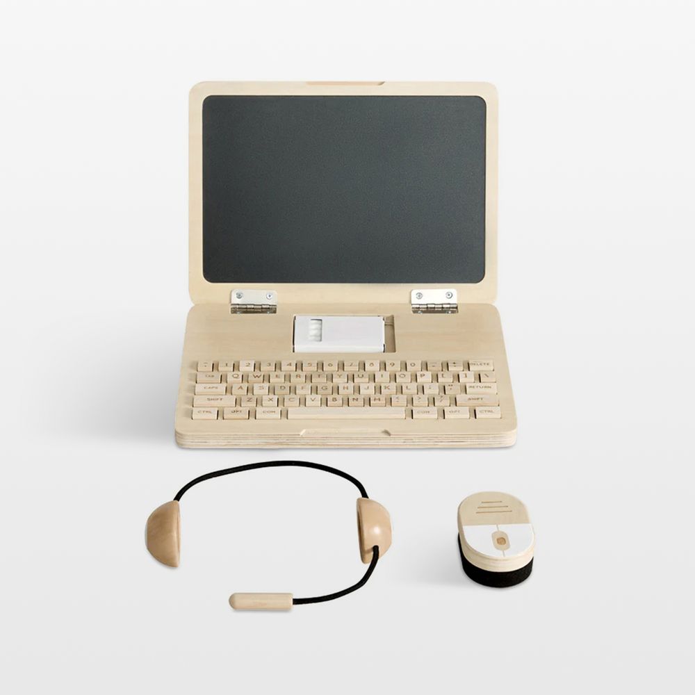 Wonder & Wise by Asweets Wooden Unplugged Laptop Toddler Activity Toy