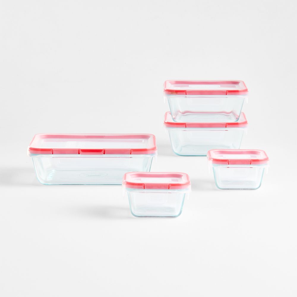 Pyrex Freshlock Glass 10-Piece Food Storage Set
