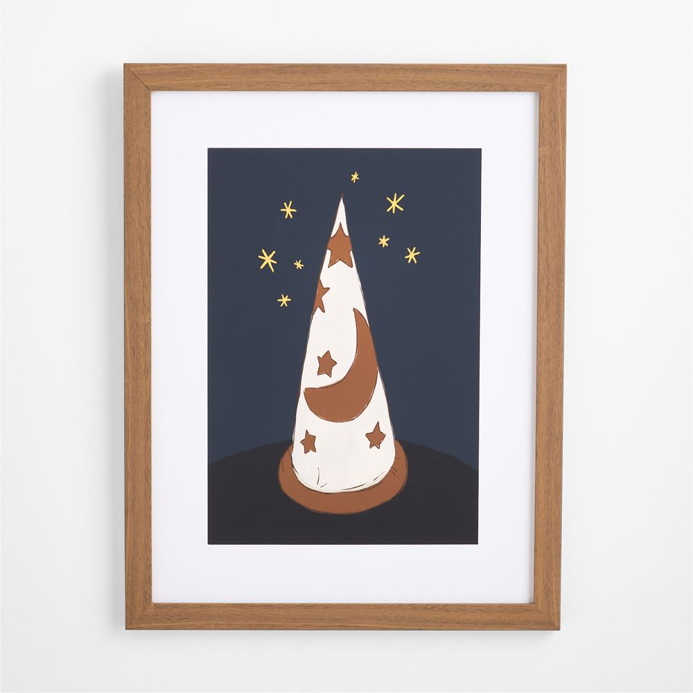 Roar Hat 18x26 Wall Art Print in Walnut Frame