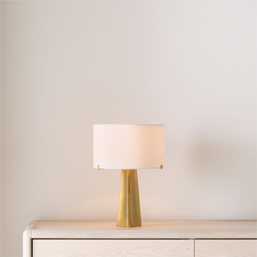 Isla Brass Triangle Mini Table Lamp 13"