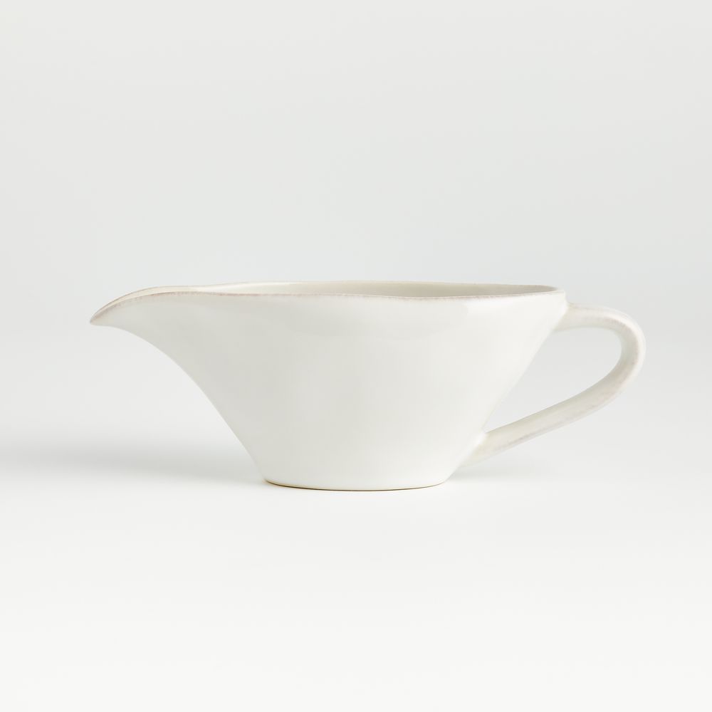 Marin White Stoneware Gravy Boat