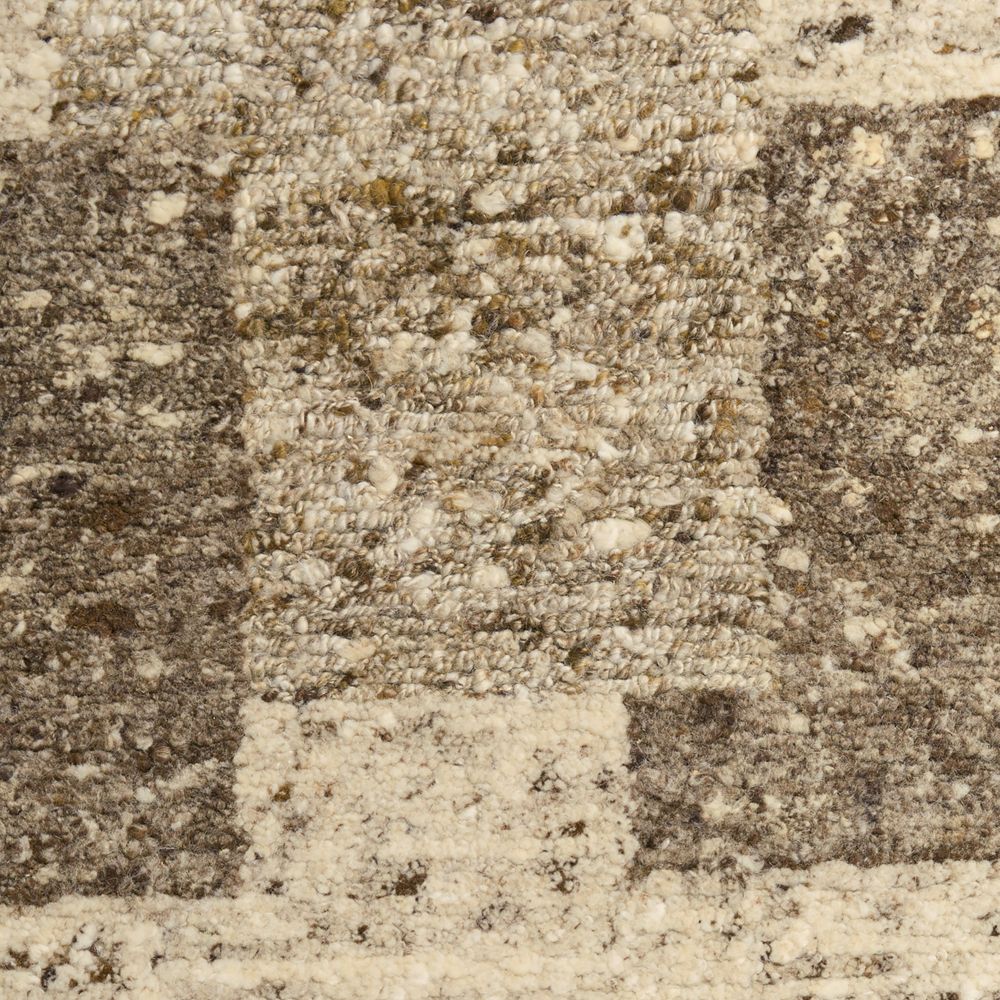 Rye Wool Handknotted Brown Rug Swatch 12"x18"