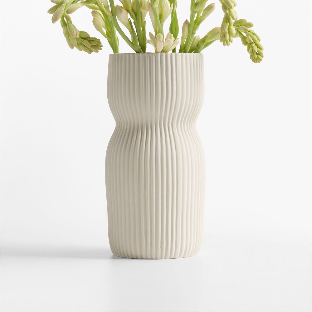 Curvy Ribbed Ceramic Vases by Cym Warkov