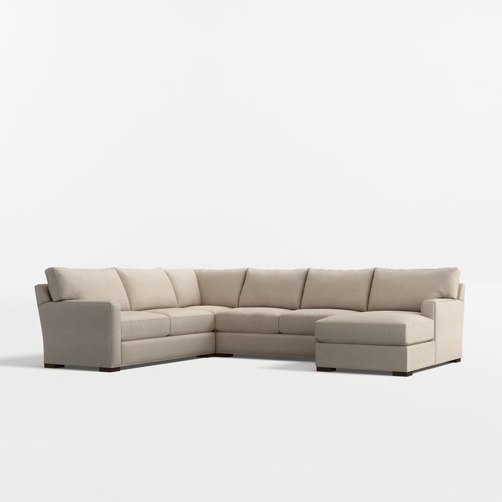 Axis Classic 4-Piece L-Shaped Sectional Sofa with Chaise Lounge