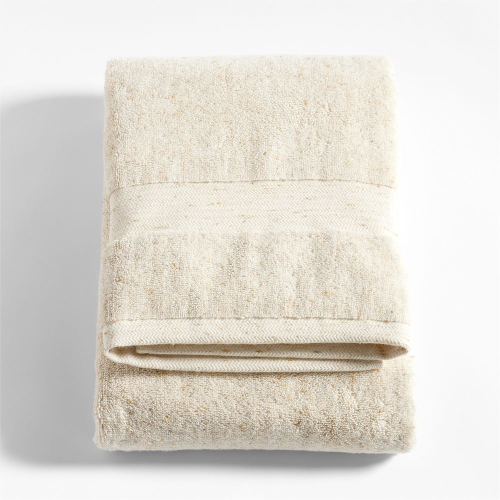 Classic Organic Turkish Cotton Natural Beige Fleck Bath Towels